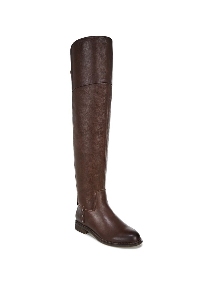 FRANCO SARTO Womens Brown Haleen Leather Over The Knee Boots Size 7 M