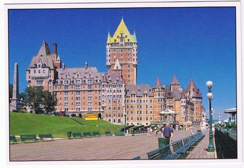 Quebec Postcard Quebec City Chateau Frontenac On Dufferin Terrace