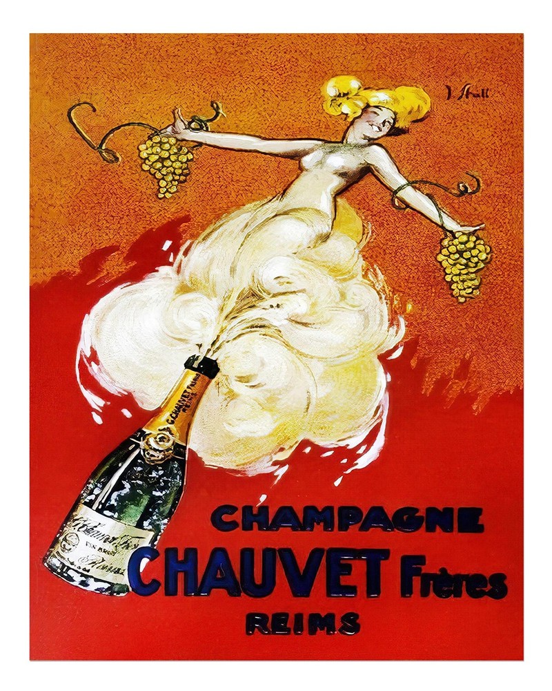 Vintage Champagne Poster Wall Art - Elegant Home Decor Premium Quality