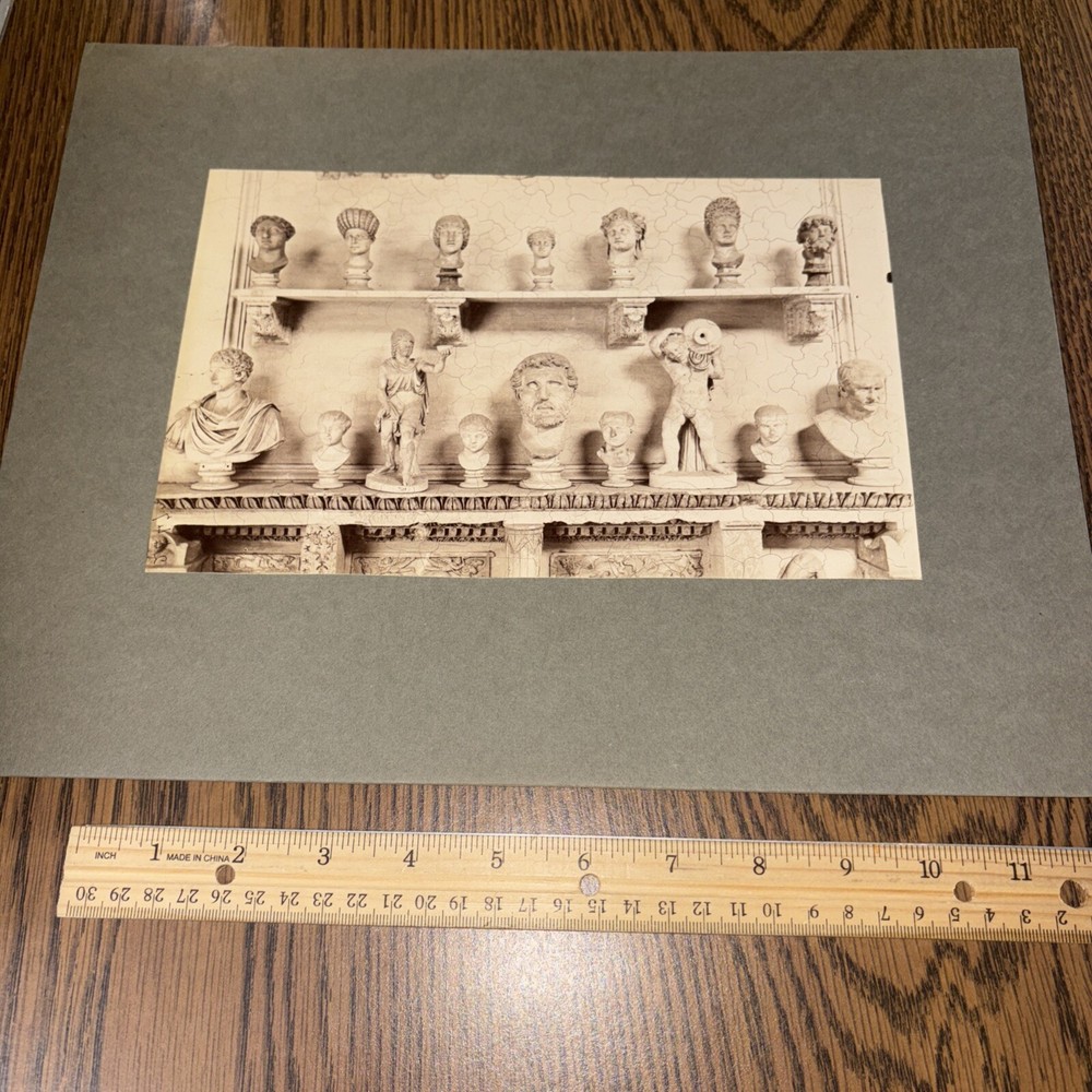 Vintage Ancient Roman Head / Bust Sculpture Collection Mounted Photo - Vatican