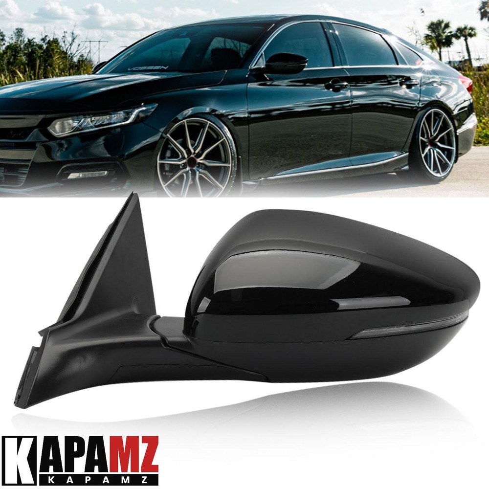 Mirror Assembly For Honda Accord 18-22 BSM Driver Heated Manual Fold Turn Signal