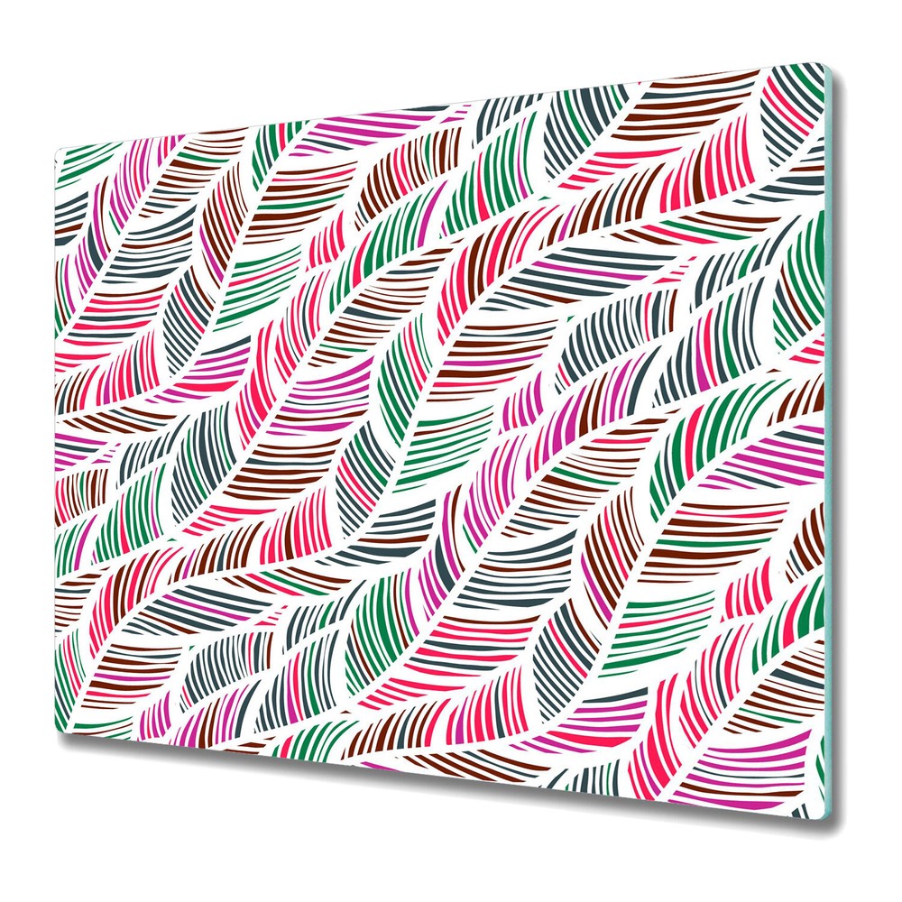 Glass Worktop protector Colourful waves Pastel Delicate Soft Modern 60x52