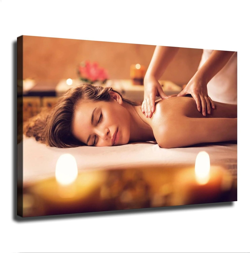 Body Massage Relaxation Spa Health Care Canvas Poster Print Modern Wall Art