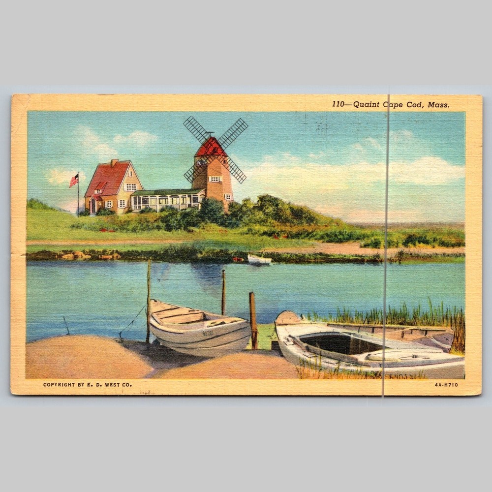 Postcard Quaint Cape Cod Mass Herring River Hotel Belmont