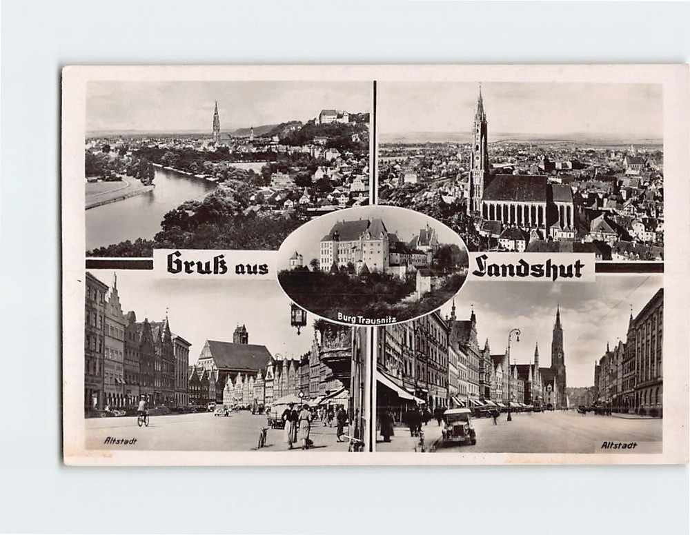 Postcard Famous Places/Landmarks in Landshut Germany