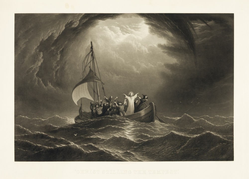 9505.Decoration Poster.Room Wall art.Home decor.Jesus Christ tempest.Christian