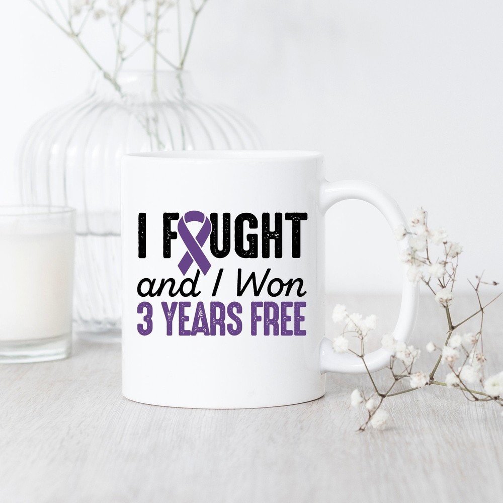 Pancreatic Cancerversary 3 Years Free Mug Pancreatic Cancer Survivor Pancreatic