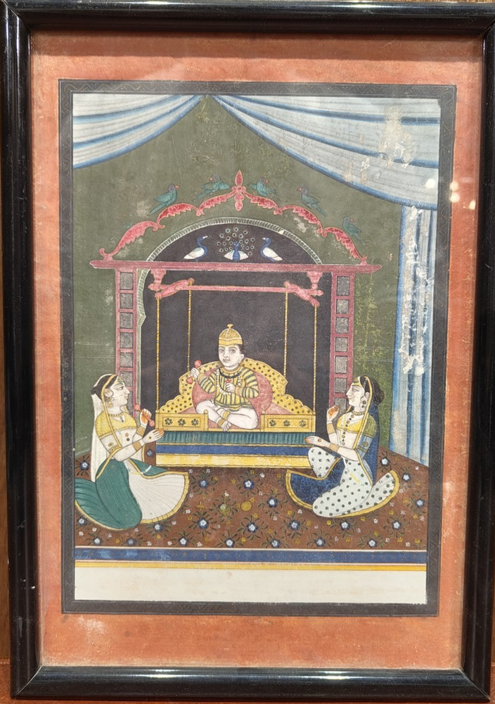 Indian Miniature Krishna Painting