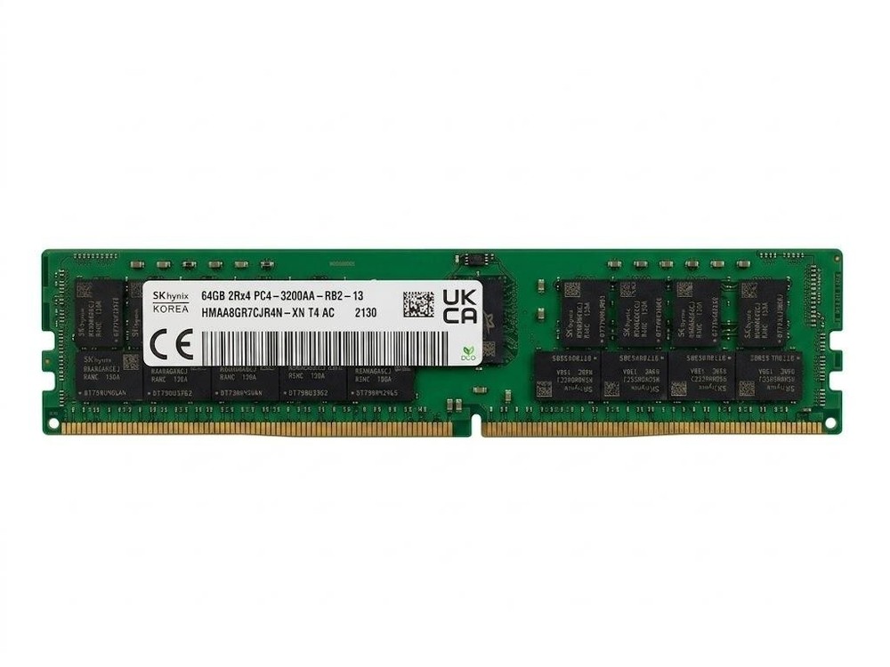 SK Hynix HMAA8GR7CJR4N-XN DDR4 SDRAM 64GB (1x64GB) RDIMM Server Memory 3200MHz