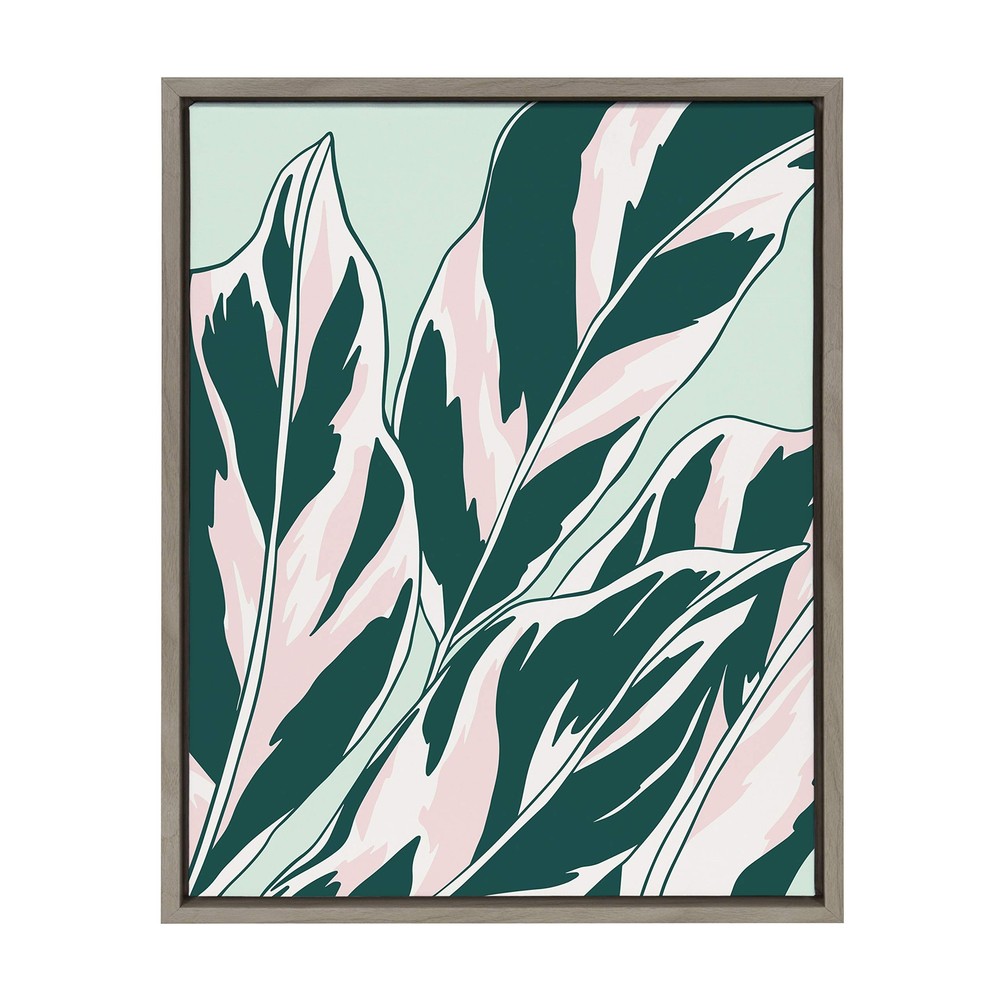 Sylvie Together Framed Canvas Wall Art by Alicia Schultz, 18x24 Gray, Botanic...