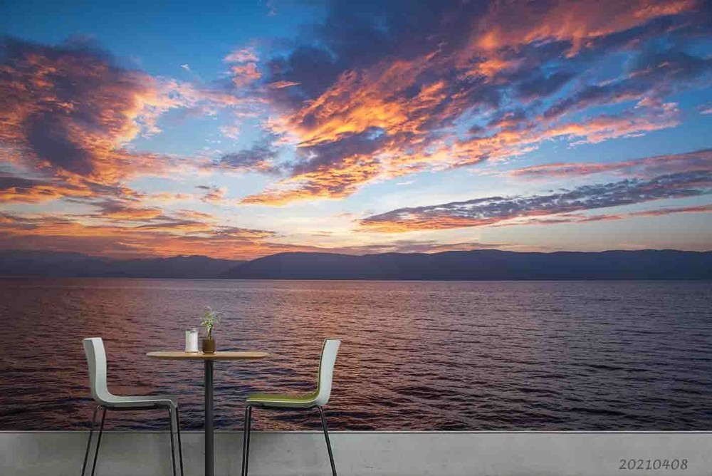3D Sky Sea Sunset Landscape Wall Murals Wallpaper Murals Wall Sticker 16