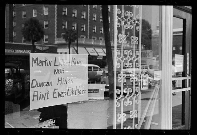 Photo:Albany Georgia 1962 Martin Luther King Segregation Street Scene Sign