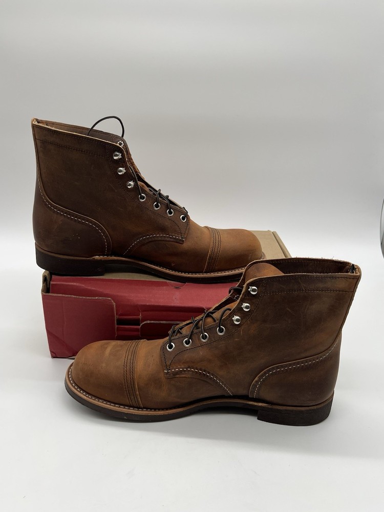 Red Wing Iron Ranger Heritage Mens Boots in Copper Rough Tough Leather Size 11.5 EE