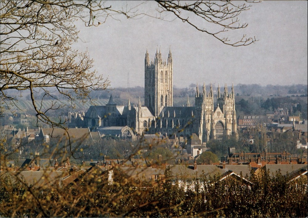 Canterbury Cathedral Canterbury Kent England vintage postcard c515