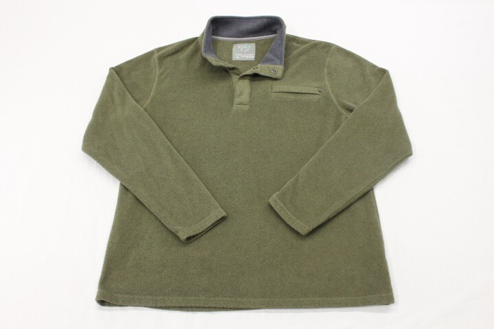 Free Fly Men's  XL 1/4 Snap Pullover Bamboo Performance Fleece Long Sleeve Green