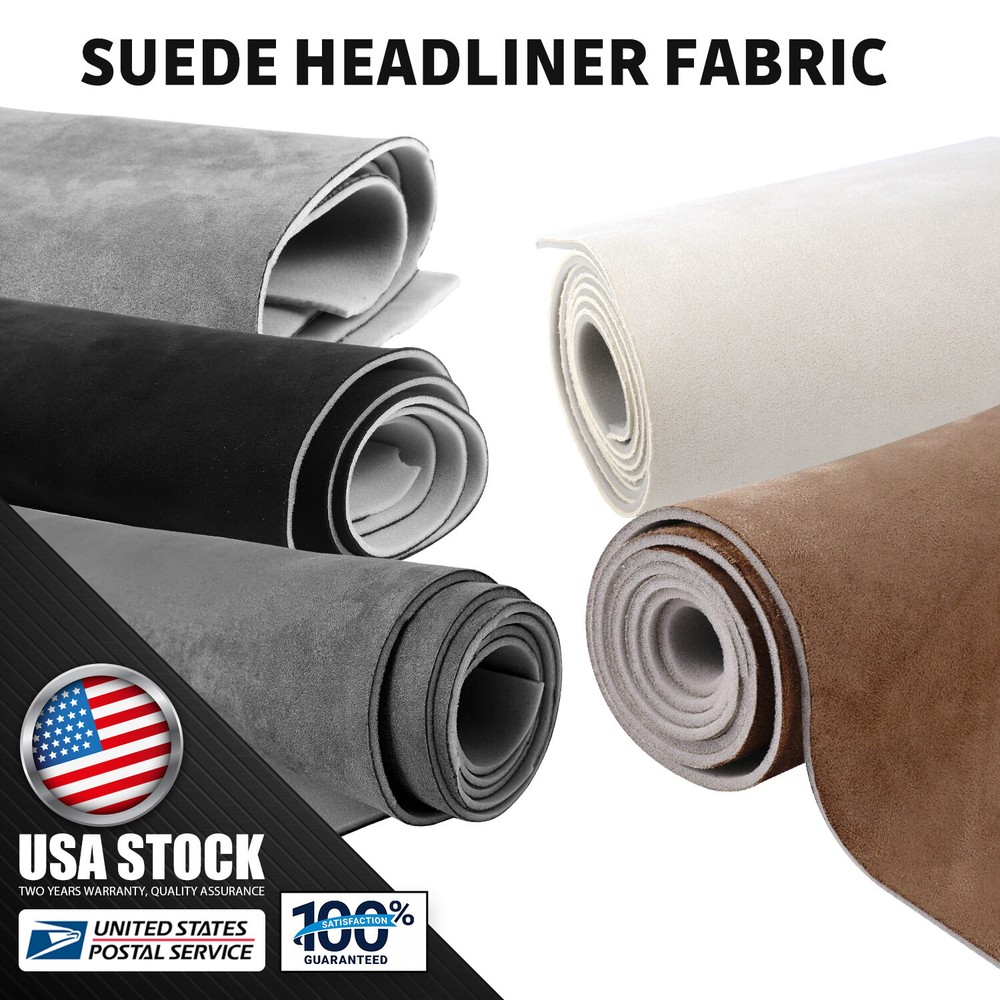 60-Inch Headliner Fabric with Foam Backing for Auto Roof Repair and Upholstery in Suede Finish