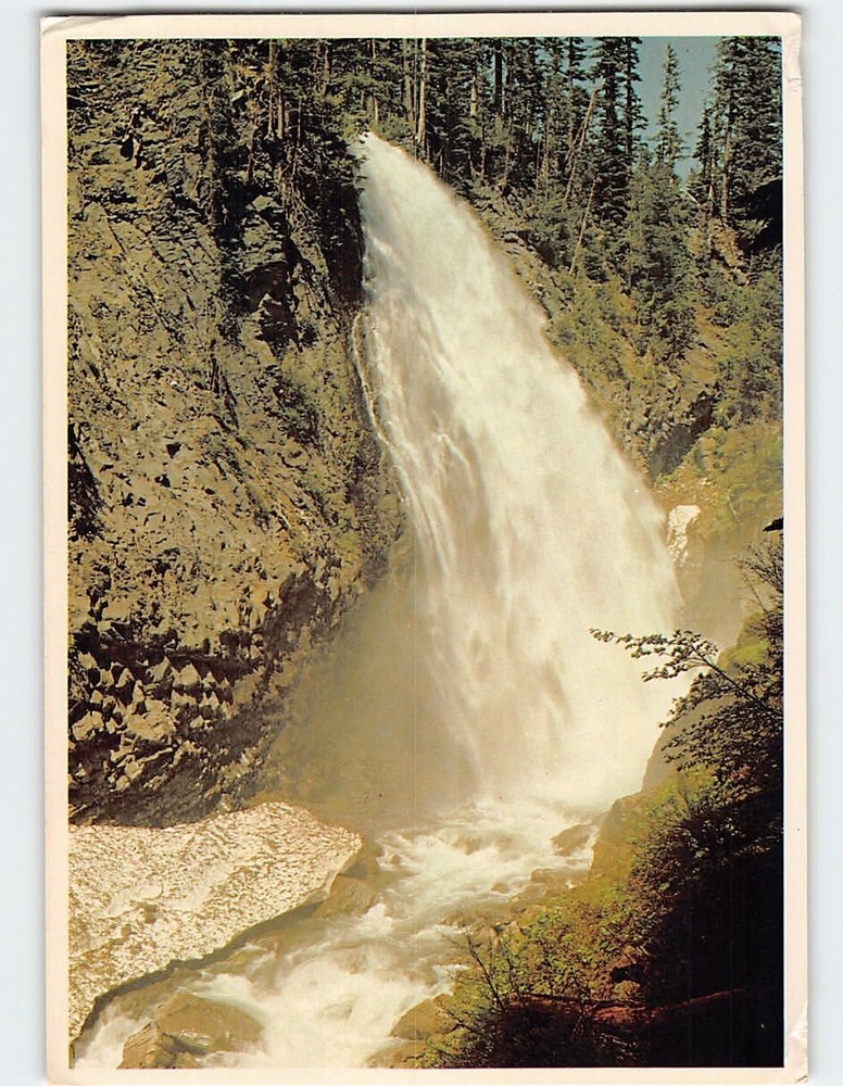 Postcard Narada Falls Mt. Rainier National Park Washington USA