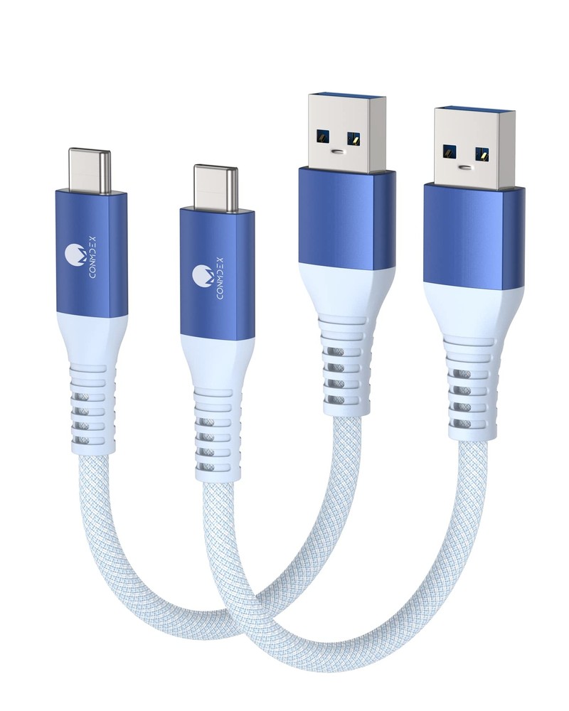 CONMDEX 2-Pack 2ft USB-C to USB-A 3.1 Gen 2 Cable 10Gbps Fast Charging