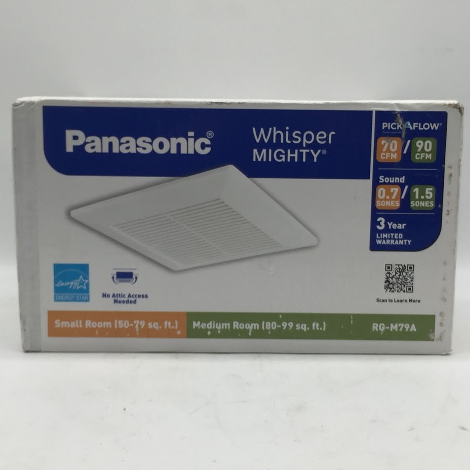 70-90 CFM Energy Star Ceiling Wall Exhaust Fan with 9x9 Inch Grille