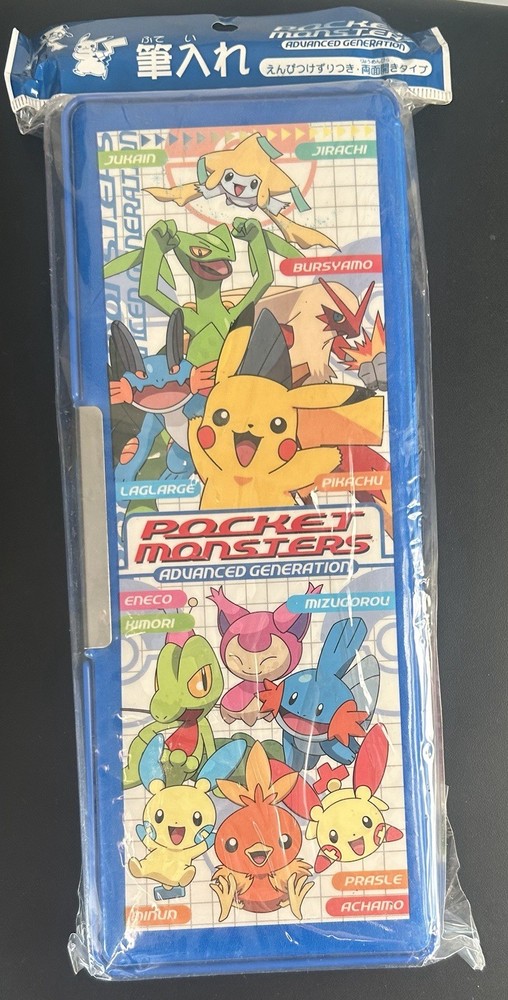 Pokemon Advanced Generation Sealed Pencil Case Jirachi Skitty Mudkip Rare Japan