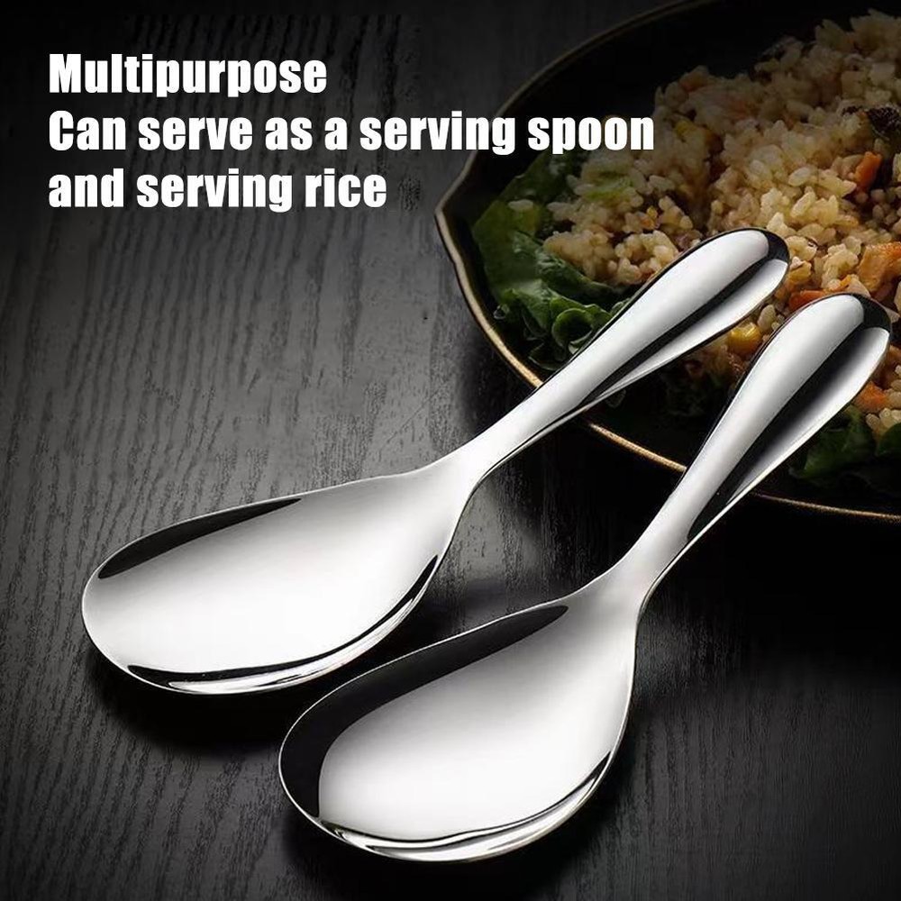 Thickened Stainless Steel Rice Spoon Non-Stick Rice Spoon Long Handle\
