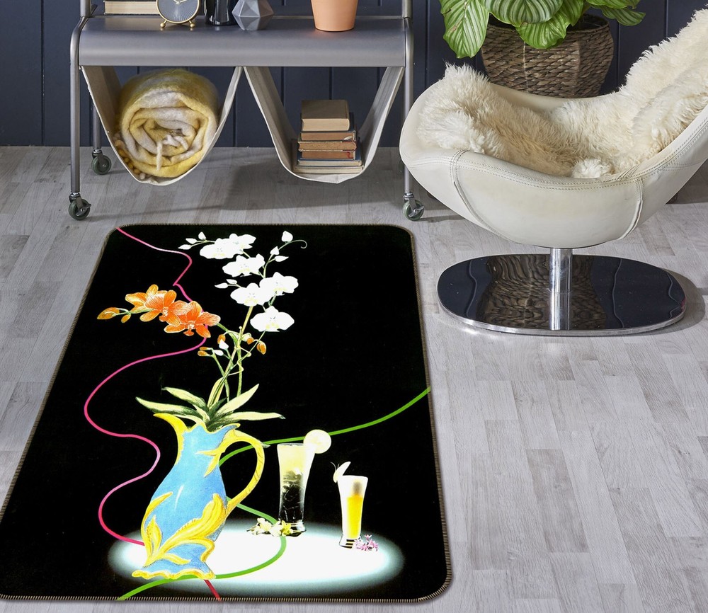 3D Art Vase Flower ZHUC1341 Play Non Slip Carpet Mat Photo Carpet Amy