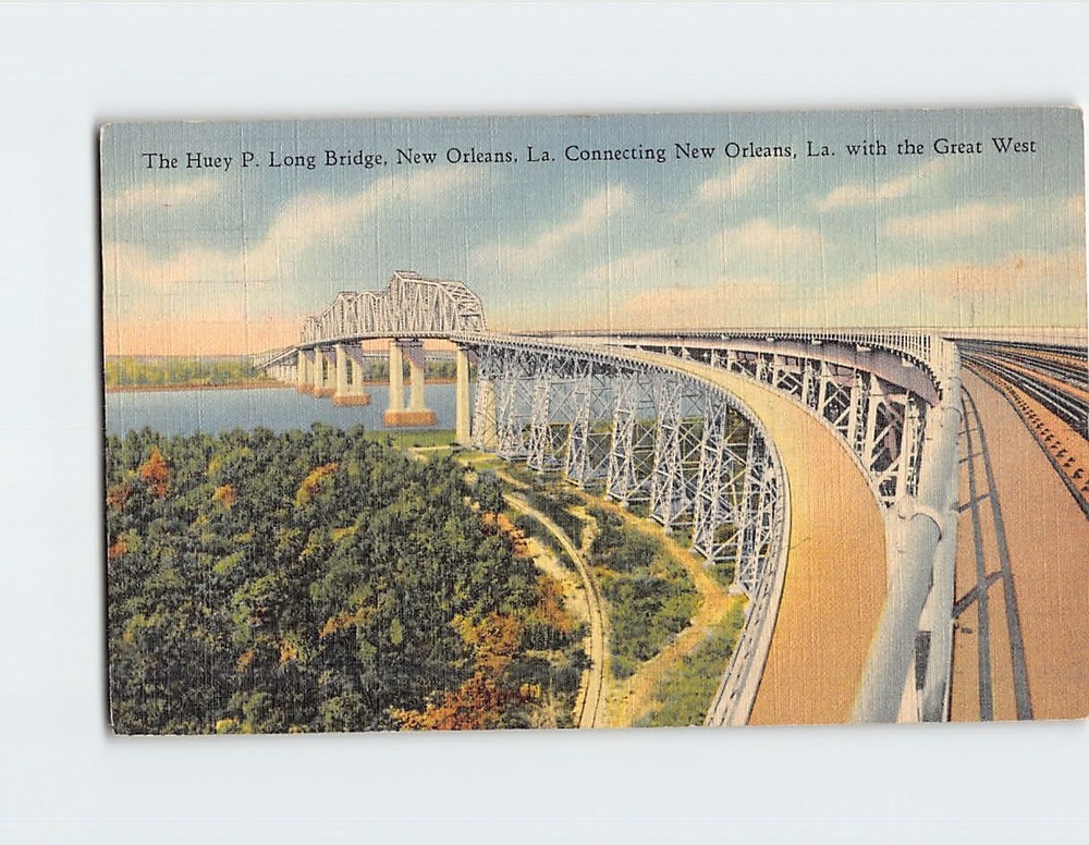 Postcard Huey P. Long Bridge Louisiana USA