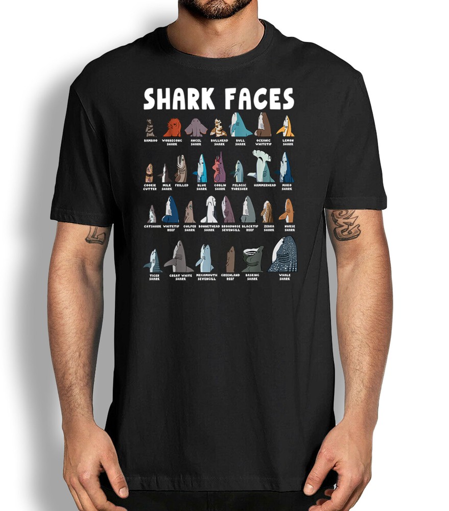 Shark T shirt Shark Types names Novelty graphic T shirts Funny Shark Tees