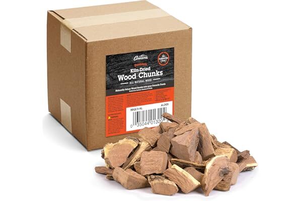 Trozos de madera de aliso natural Camerons para fumar carne -420 Cu en caja, aproximadamente 3