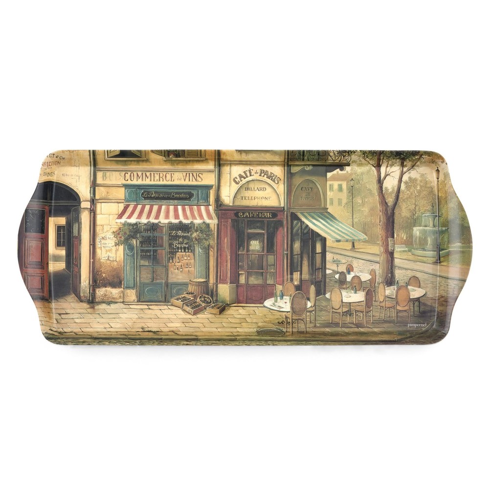 Parisian Scenes Melamine Rectangular Tray – (15.25