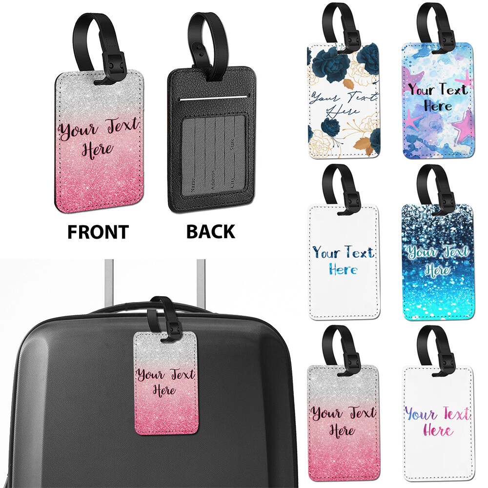 Custom Personalized Name Travel Luggage Suitcase Bag Tag Card Holder Baggage