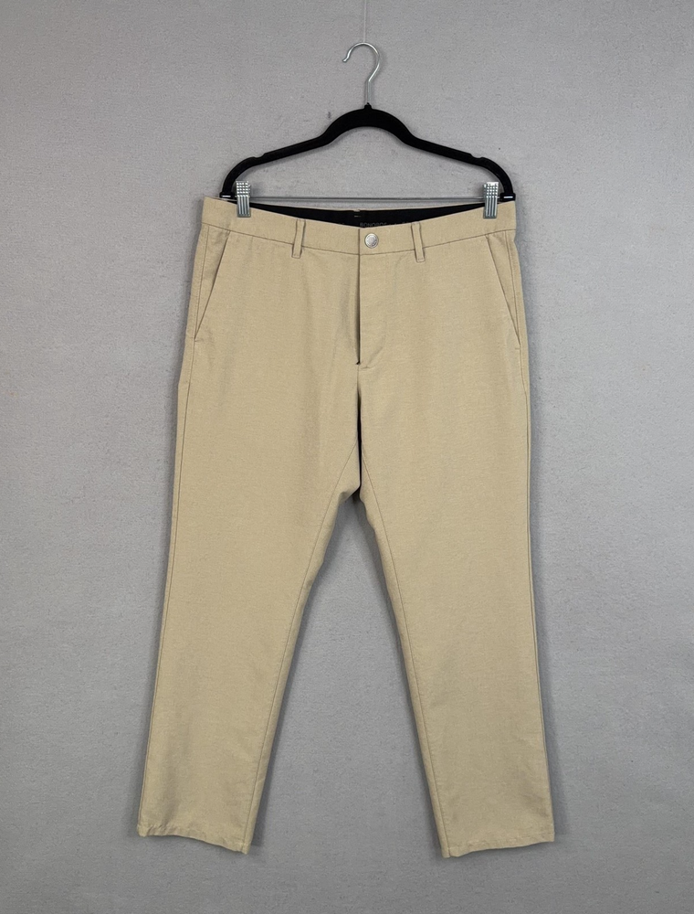 Bonobos Pants Mens 34x30 Beige Golf Performance Slim Tapered Chino Office Work