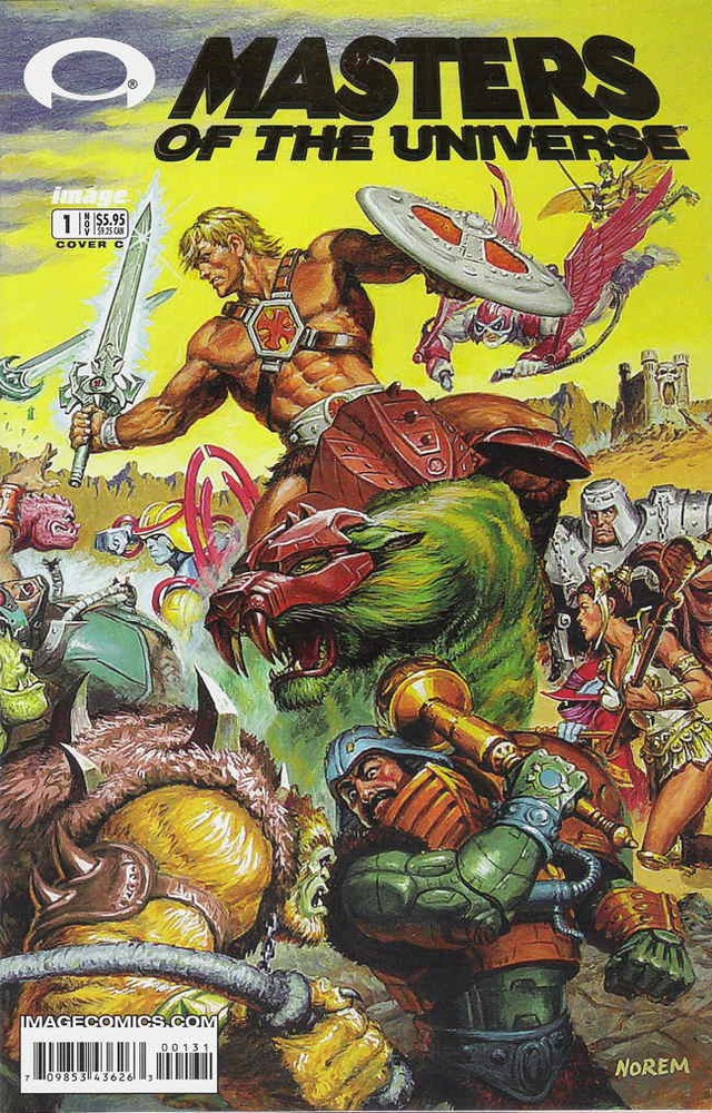 Masters of the Universe #1C VF/NM Earl Norem gold logo variant Image Comics