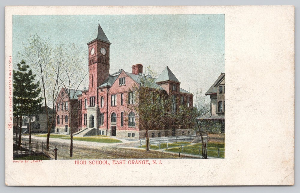 High School East Orange New Jersey NJ Postcard UDB