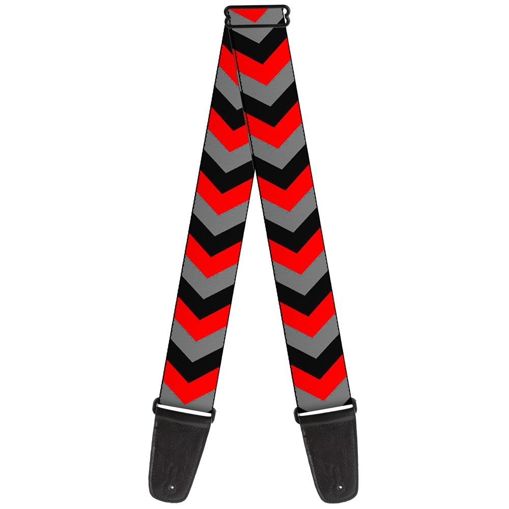 Guitar Strap - Chevron Red/Black/Gray ACC NEWAnother great item from Rarewaves USA | Free delivery!