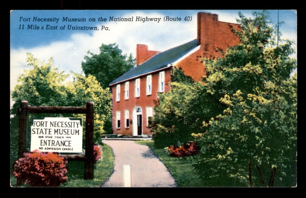Fort Necessity Museum On The National Highway Uniontown, PA Unp Postcard