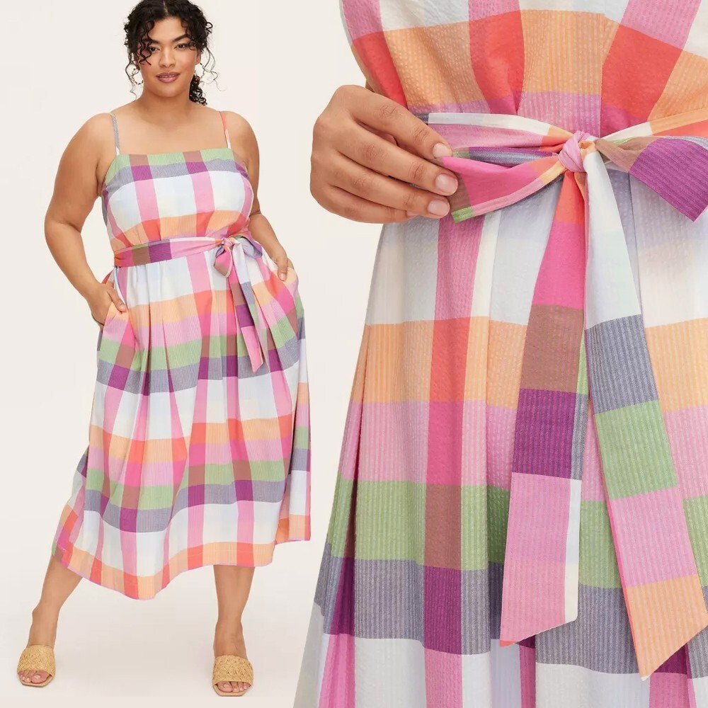 Kate Spade x Target Plaid Midi Dress Size 1X / 18