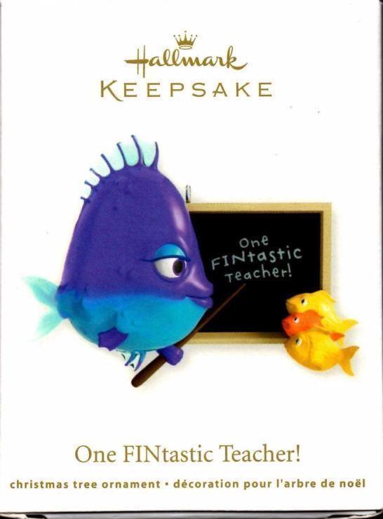 ONE FINTASTIC TEACHER 2012 HALLMARK CHRISTMAS ORNAMENT NEW (BD) -A