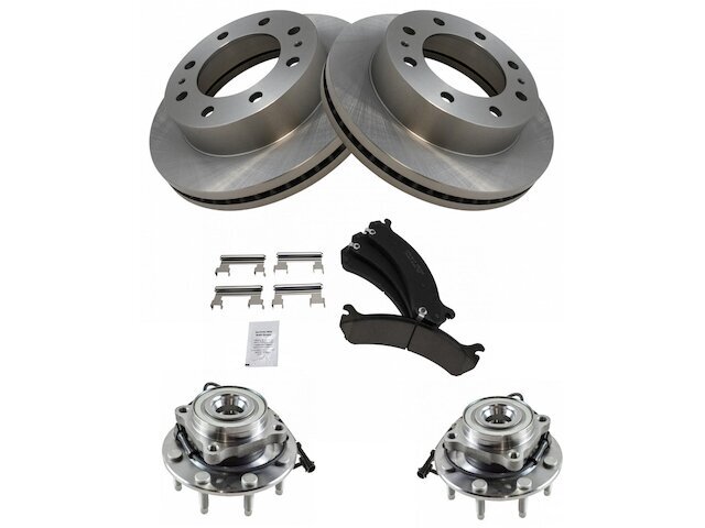 2001-2006 Sierra 3500 Front Brake Pad Rotor & Wheel Hub Kit 53QGNM  