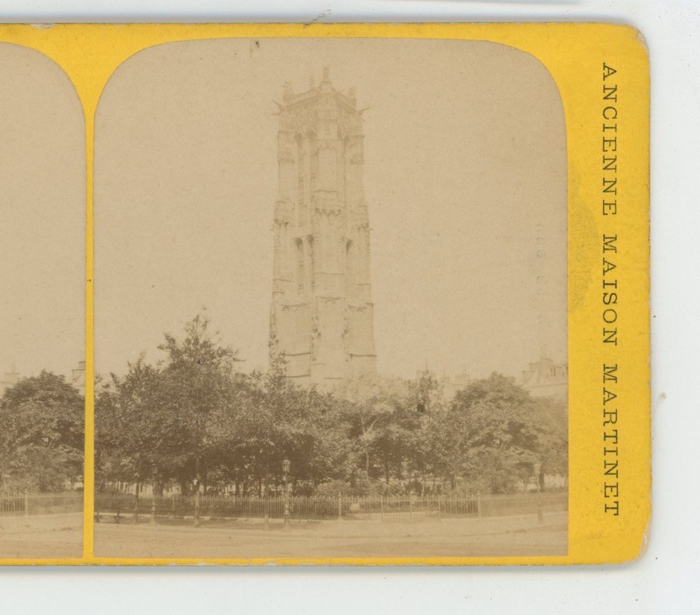 Tour St Jacques France Paris A. Hautecoeur Stereoview