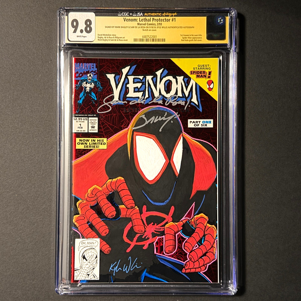 Venom Lethal Protector #1 CGC 9.8 JSA Bagley DeLaRosa KyleWillis Miles