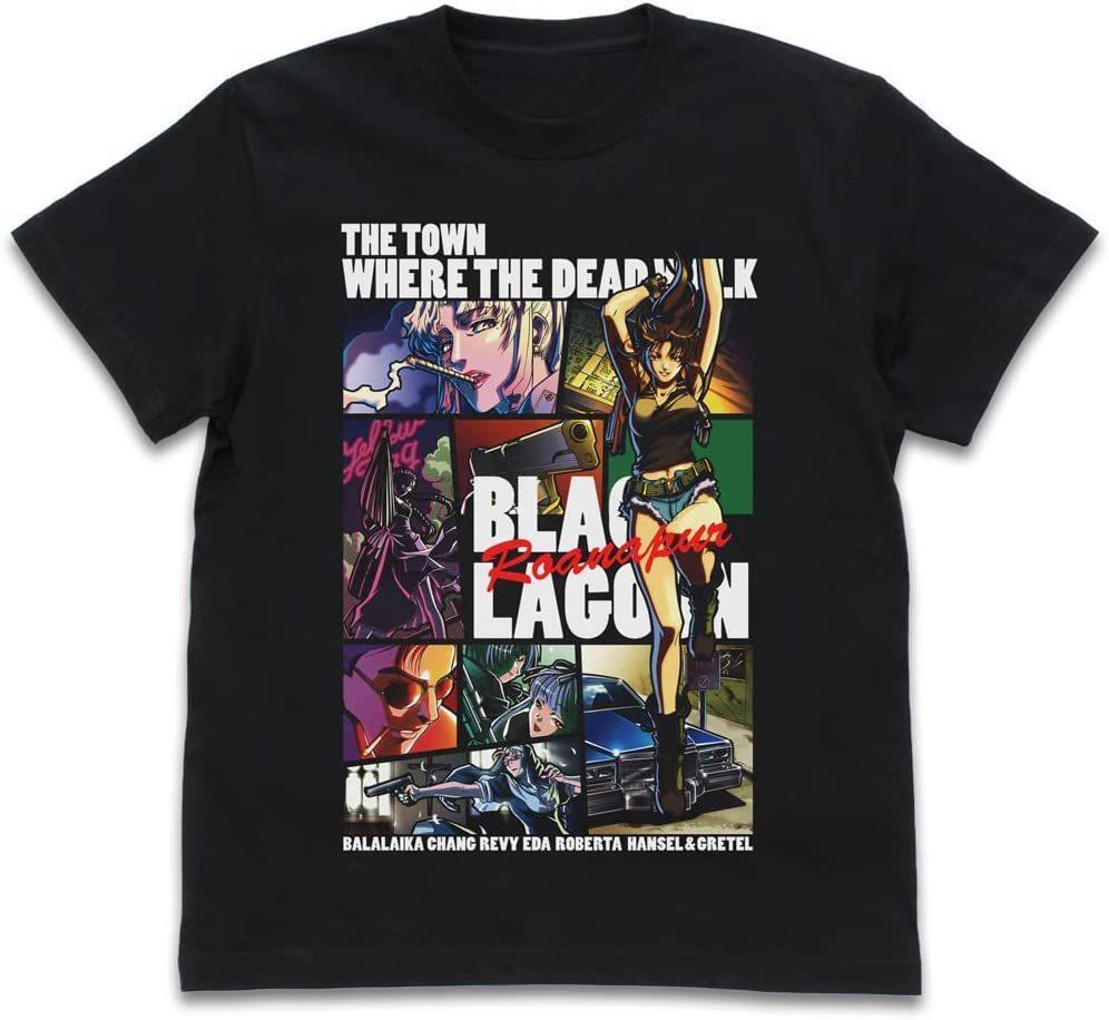 Black Lagoon T-shirt Rock Levi Balalaika Eda M size L 69cm W 52cm Color black