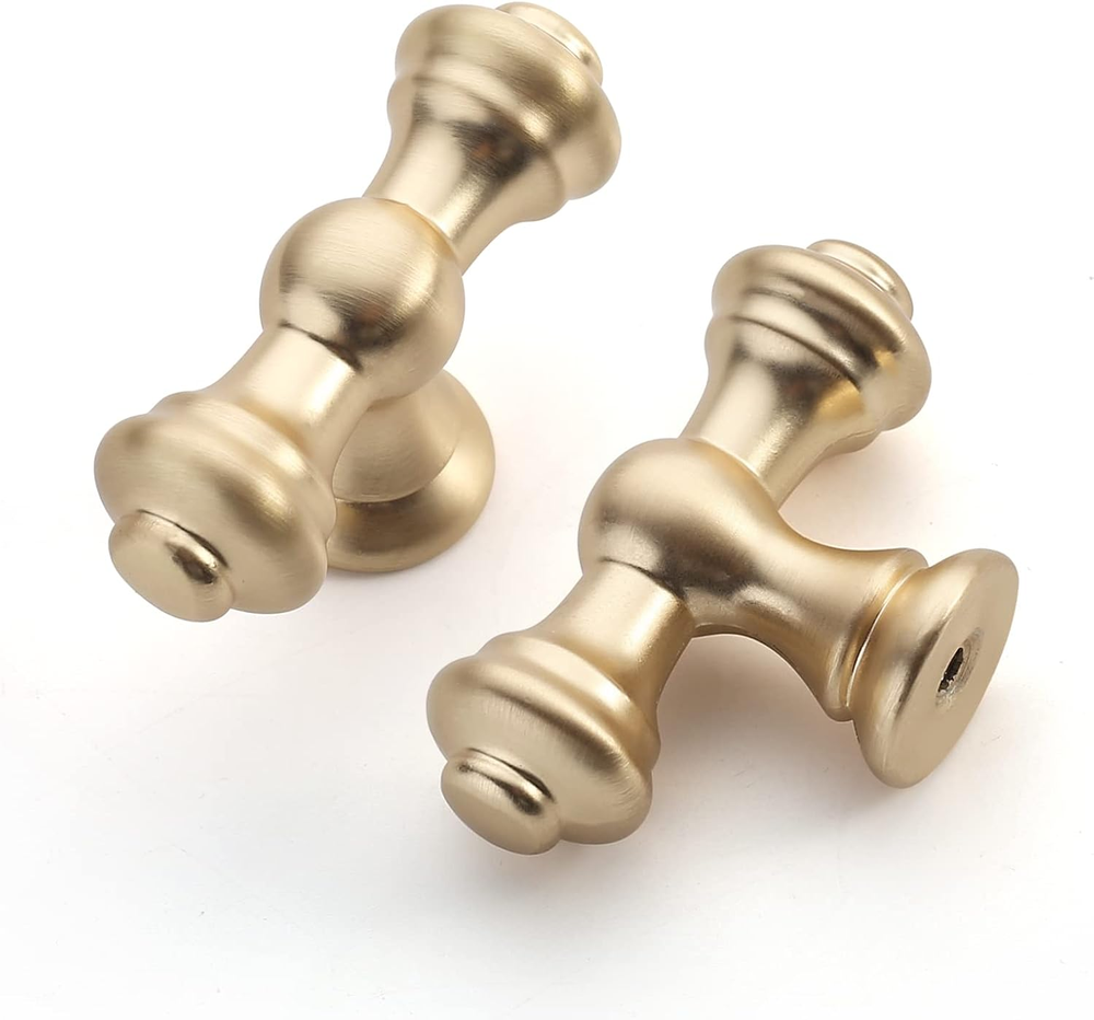 10 Pack Brushed Brass Kitchen Cabinet Knobs Dresser Knobs Drawer Knobs
