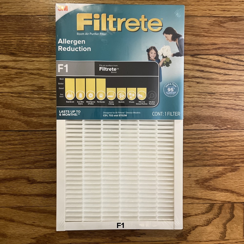 Filtrete True HEPA Allergen Reduction Room Air Purifier, Filter F1, Size:...