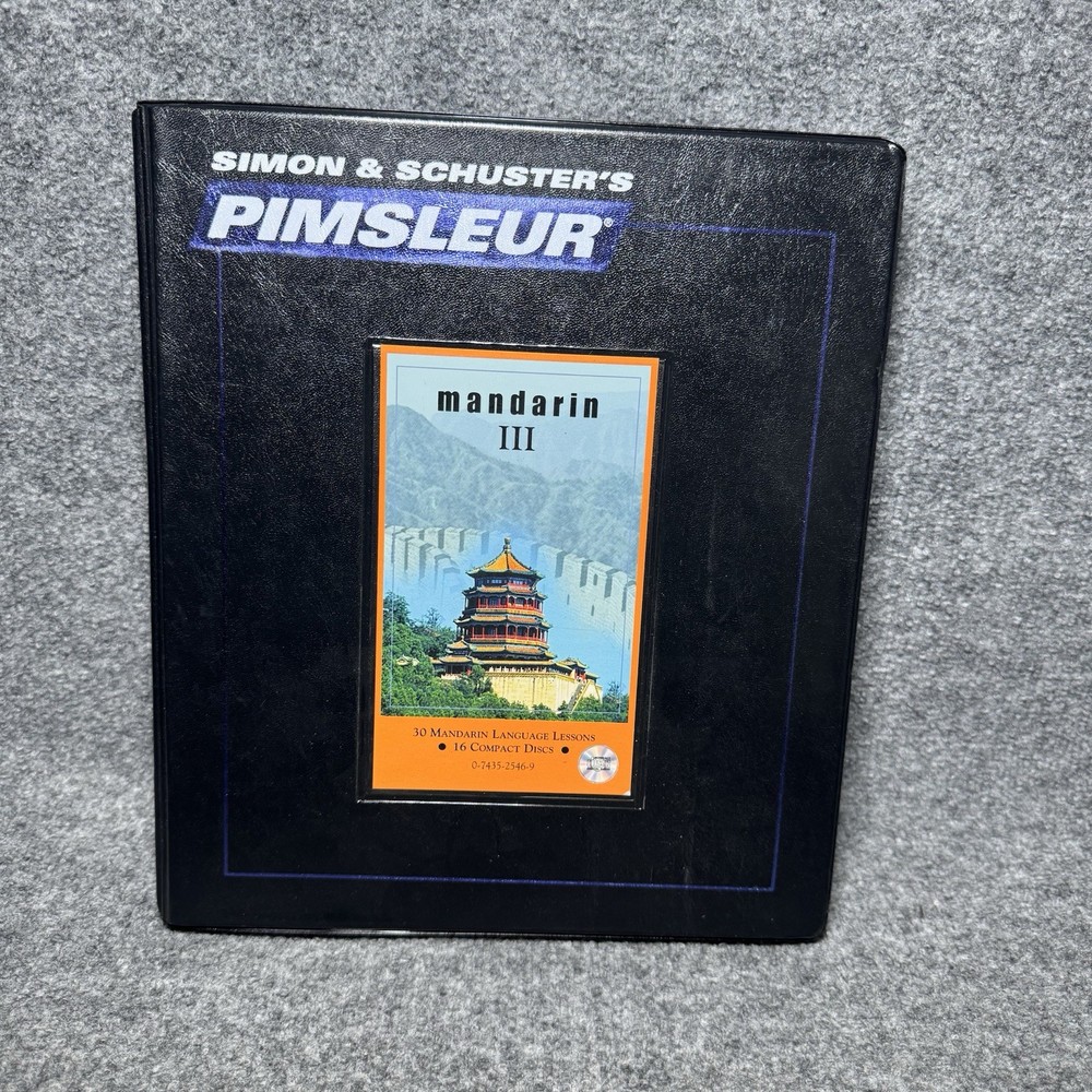 Simon & Schuester's Pimsleur Chinese (Mandarin) Level 3 CD 30 Language Lessons