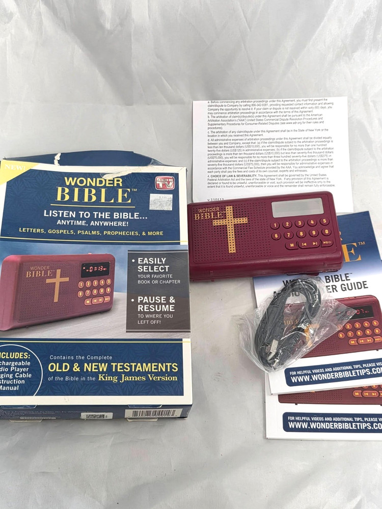 Wonder Bible Audio Player Old & New Testaments KJV Open Box Video