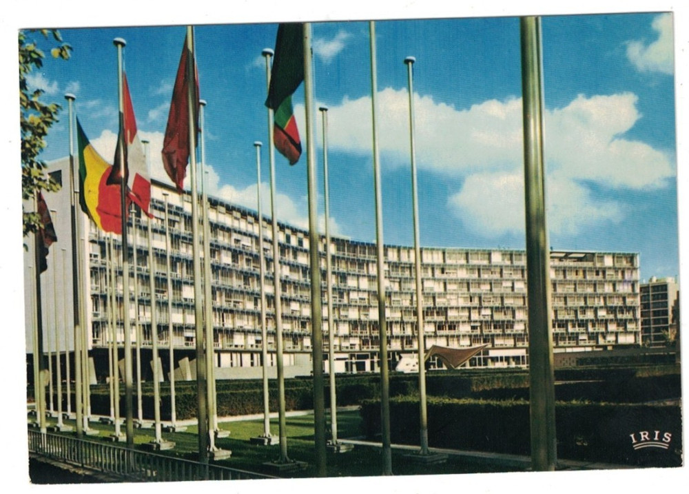 Vintage 1960'S L'unesco Building Paris France Postcard