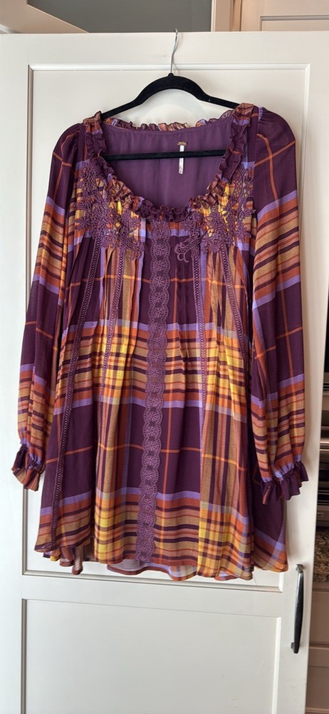 Free People Ladies Small Vintage Plaid Dress