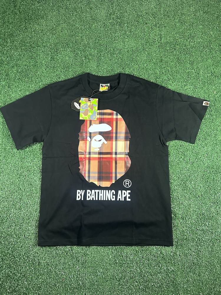 A Bathing Ape BAPE Ape Head Logo Graphic Tee Black Crew Neck Short Sleeve S