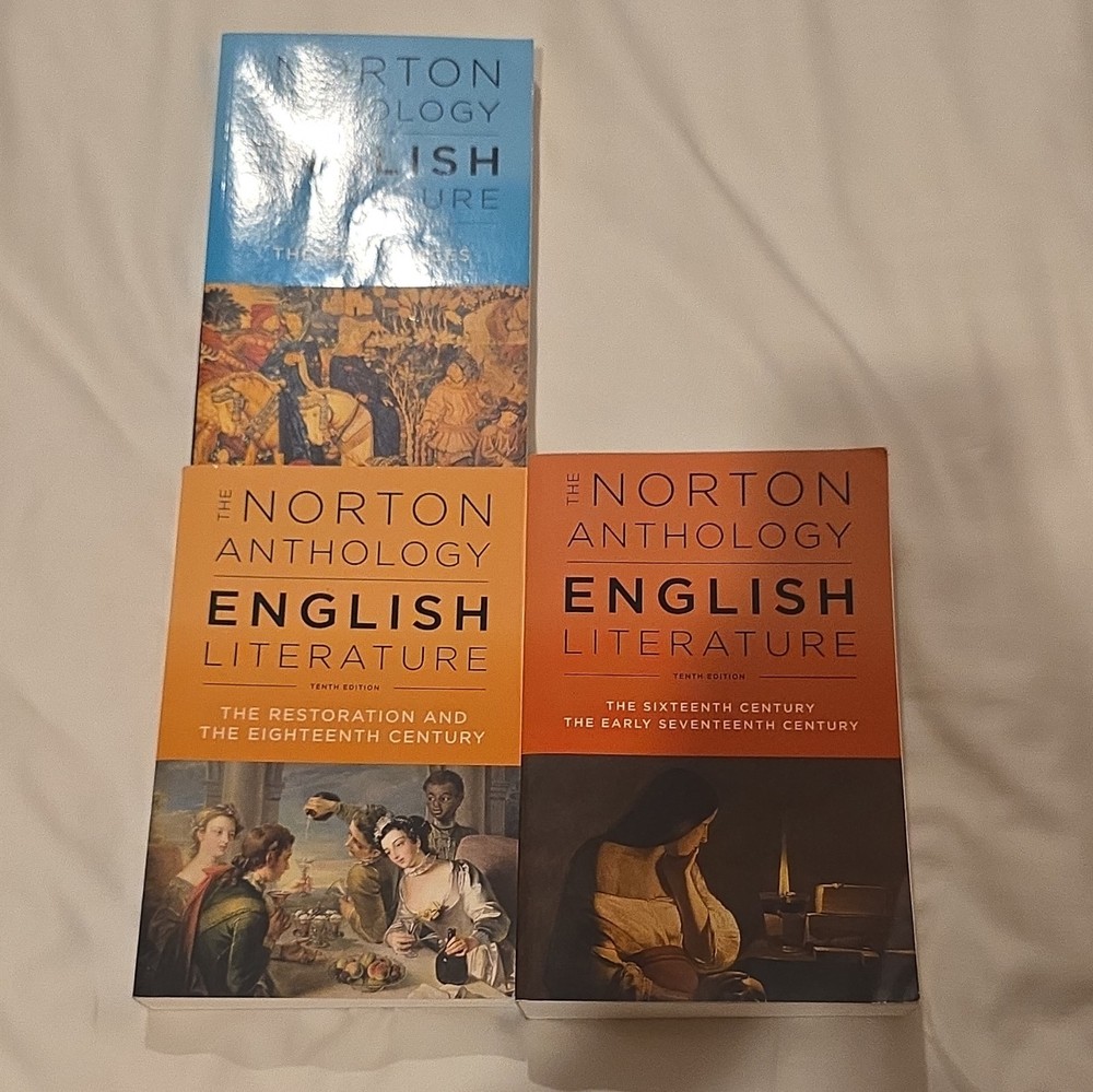 The Norton Anthology of English Literature 10th Ed PB Greenblatt 3-Vol Lot